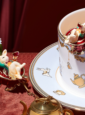 布兰兔茶漏茶滤爱丽丝三月兔不锈钢小壶泡茶过滤器冷泡茶神器礼盒