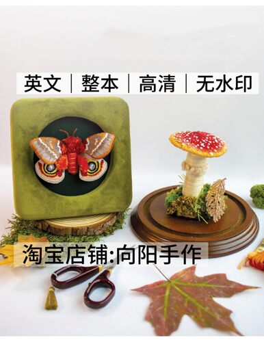 英文 3149 刺绣线稿 3D立体花鸟虫蝶刺绣 电子图解教程