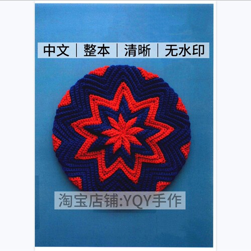 中文 美轮美奂花朵坐垫 钩针编织 坐垫椅垫地垫 钩编电子图解教程