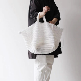 798 日文有水印 单款图解 横田DARUMA 塑料线编织托特包钩针教程