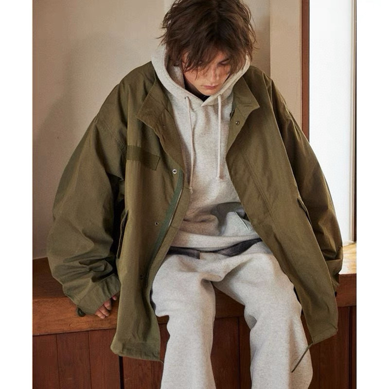 FREAKS STORE 24SS 3WAY M-65 棉质复古军事绗缝内胆短款夹克套装