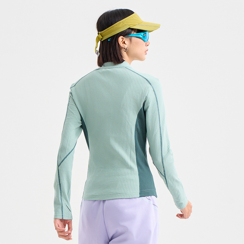 日系肌理格女款辣妹紧身运动冬训户外速干休闲速干轻量化抗菌上衣