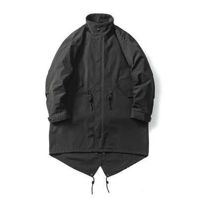 90白鸭绒日系复古中长款羽绒服外套男女可拆卸内胆M65鱼尾风衣潮