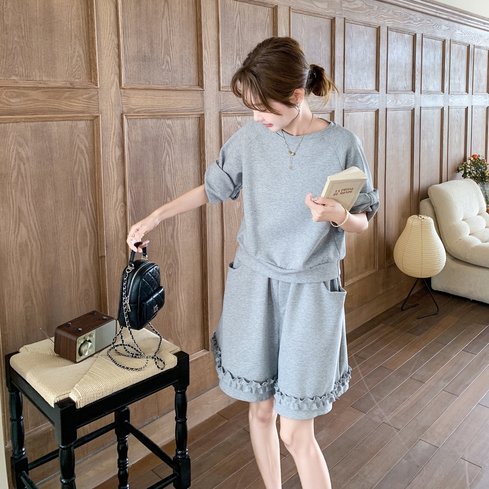 2025夏季新款韩版宽松休闲运动百搭卫衣短裤套装女宽松休闲两件套