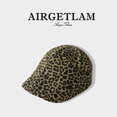AirgeTlam/复古辣妹豹纹前进帽女夏季薄款贝雷帽文艺画家报童帽潮
