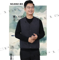 靖祥中老年駝絨馬甲8302男坎肩保暖背心爸爸裝冬加厚彈力柔軟大碼