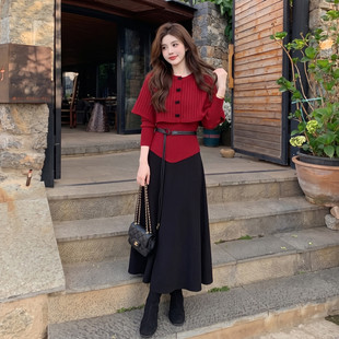 「新品现货」秋冬新年红色假日风时尚套装女 2C322-2818-P175K238