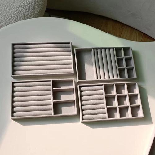 首饰品收纳盒绒布饰品展示盘