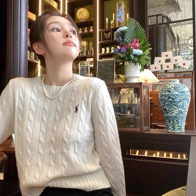 圆领韩系宽松针织高腰显瘦打底衫