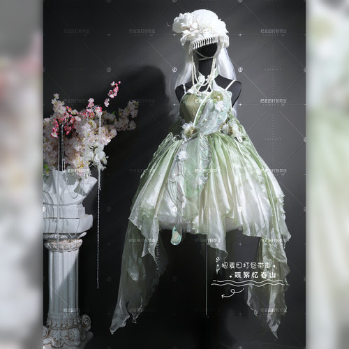 原创设计【蝶絮忆春山】原创改良中华风Lolita连衣裙小清新