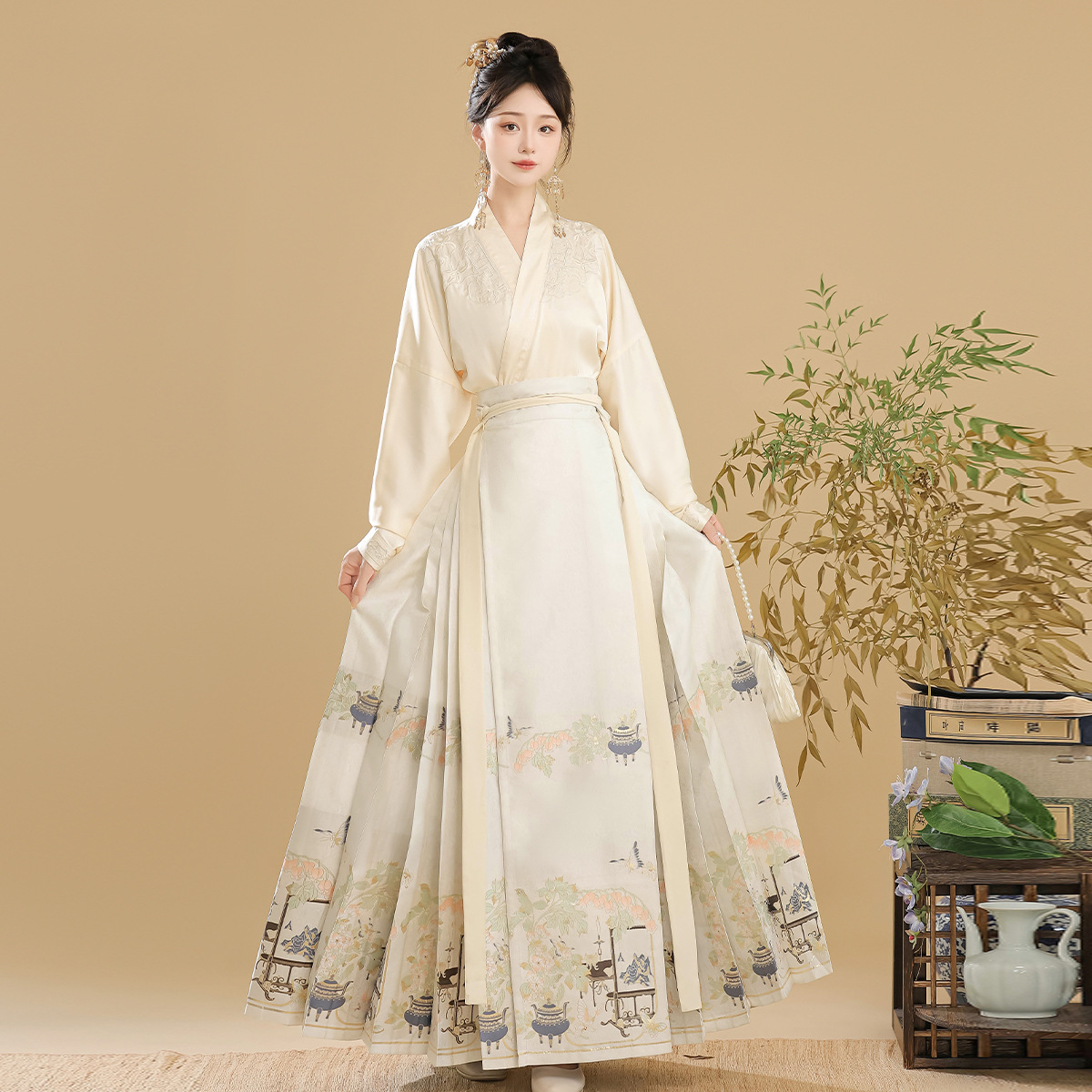 清仓原创设计云雾敛汉服女中国风改良汉元素新中式长款日常马面裙