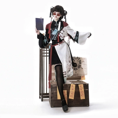 原创设计【与妖行】中华风lolita汉元素新中式改良上衣吊带半身裙