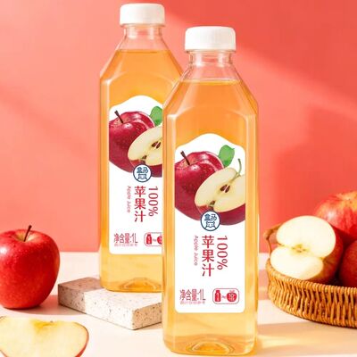 盒马代购100%苹果汁1L果蔬汁健康0脂饮品果汁口感醇厚果汁饮料