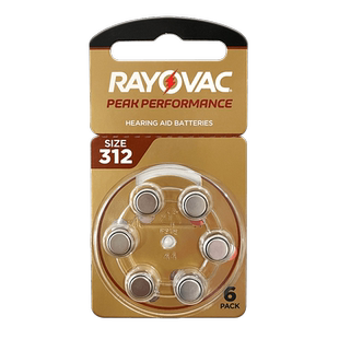 雷特威peak助听器专用原装纽扣电池A312锌空气e312电子p312