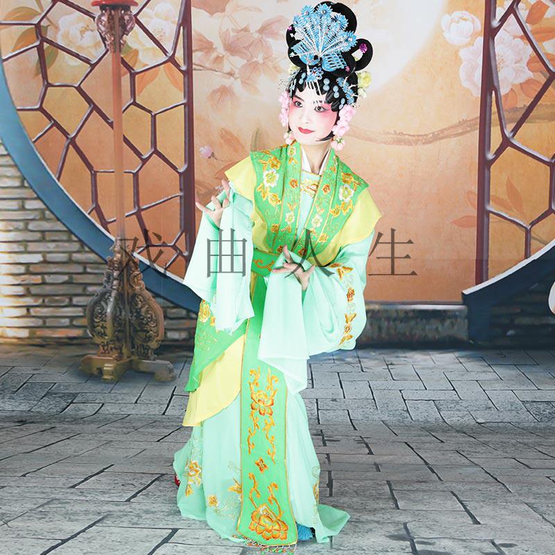 京剧戏剧演出服饰宫女衣装戏曲黄梅戏仙女丫鬟舞蹈小姐改良古装衣