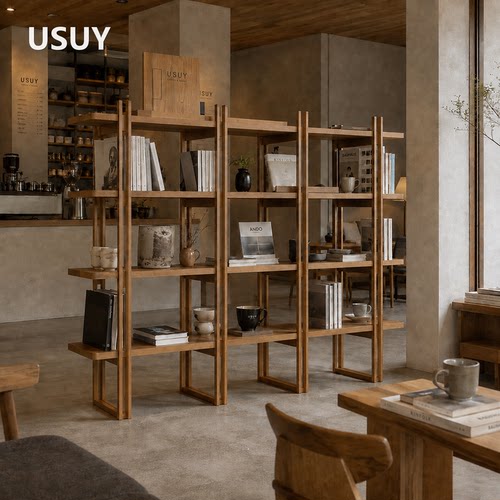 USUY商业定制实木多层置物架