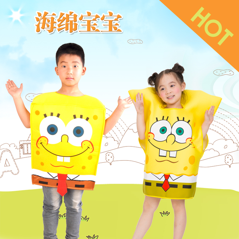 万圣节儿童海绵宝宝服装