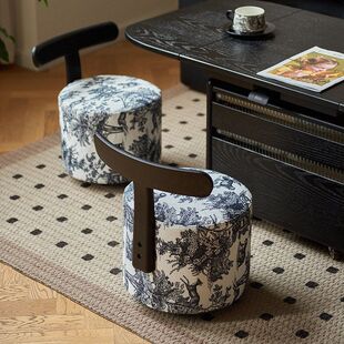 小板凳椅子凳带家用客厅凳子沙发茶几小木凳矮凳滑轮靠背万向轮