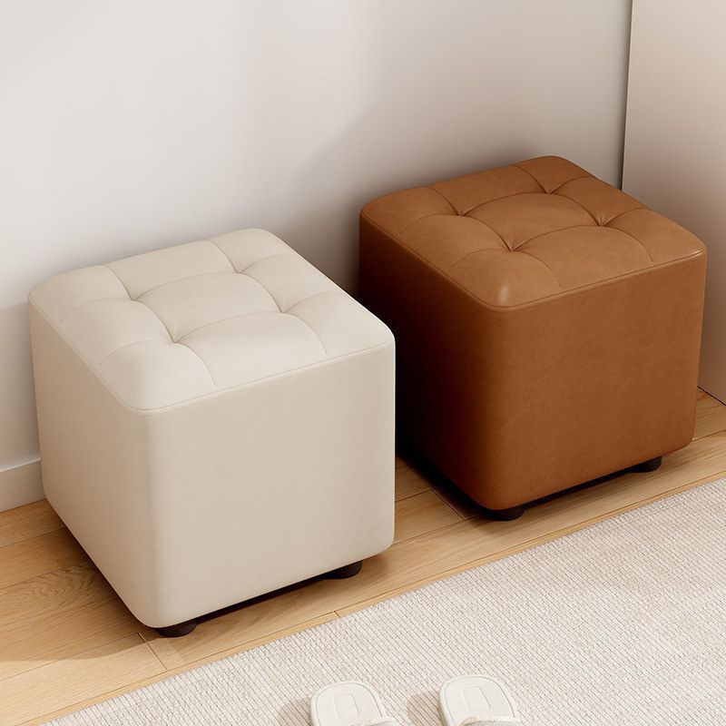 结实耐用小凳软换鞋凳矮凳坐墩茶几板凳包凳子家用客厅实木高级感