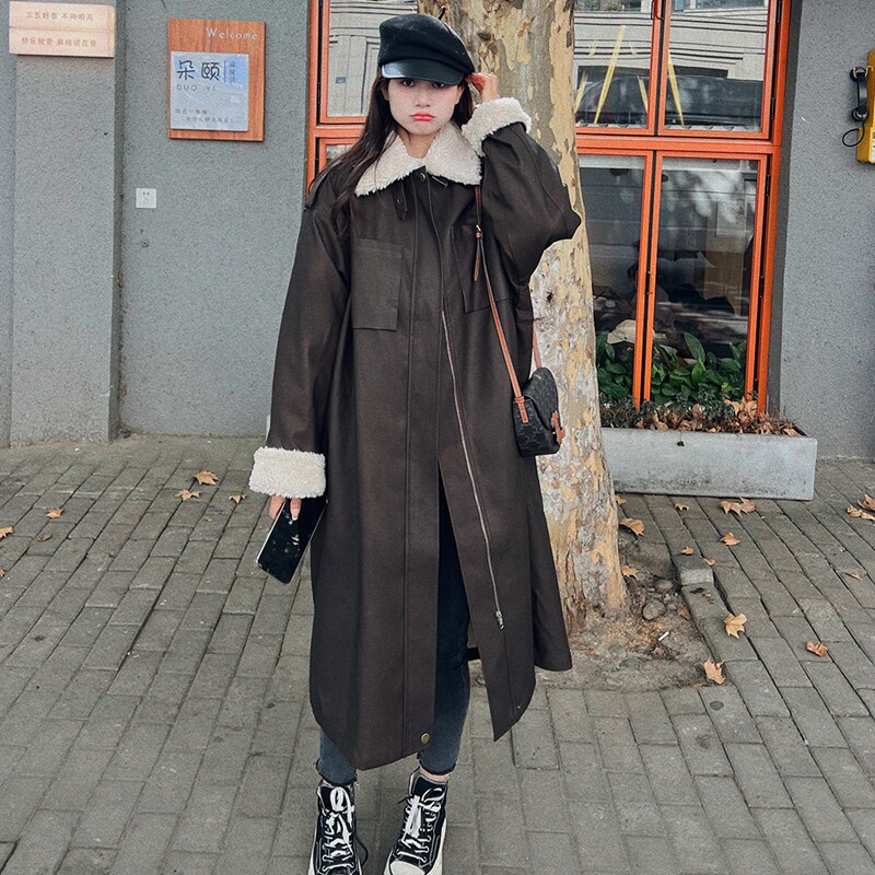 大货pu皮长款派克服2D120-M722-P195-K298,女装派克服,2D120