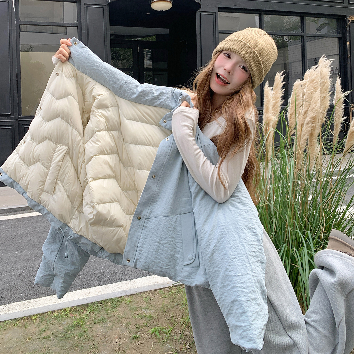 大货）排骨羽绒服2D120-M1227-P335-K498(90绒两面穿）图片