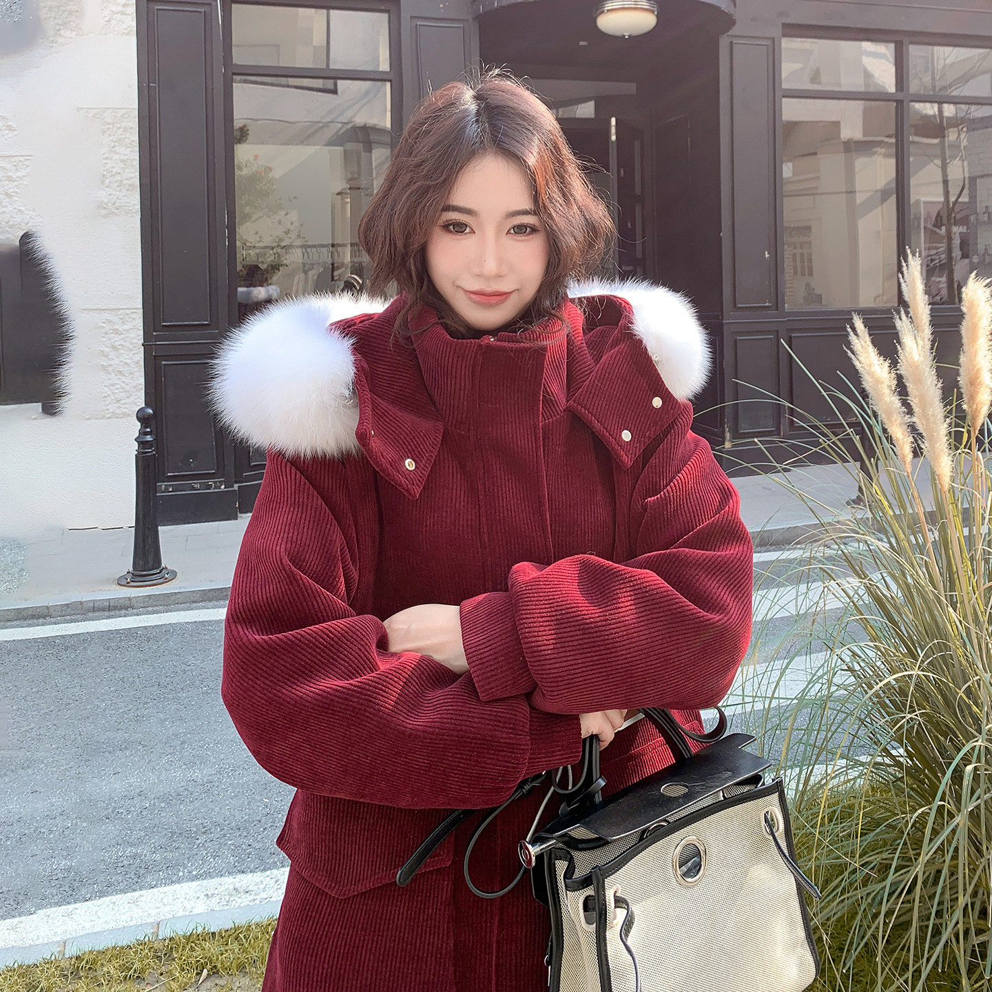 新款，灯芯绒羽绒服2D120-M1245-P360-K498（90绒）图片