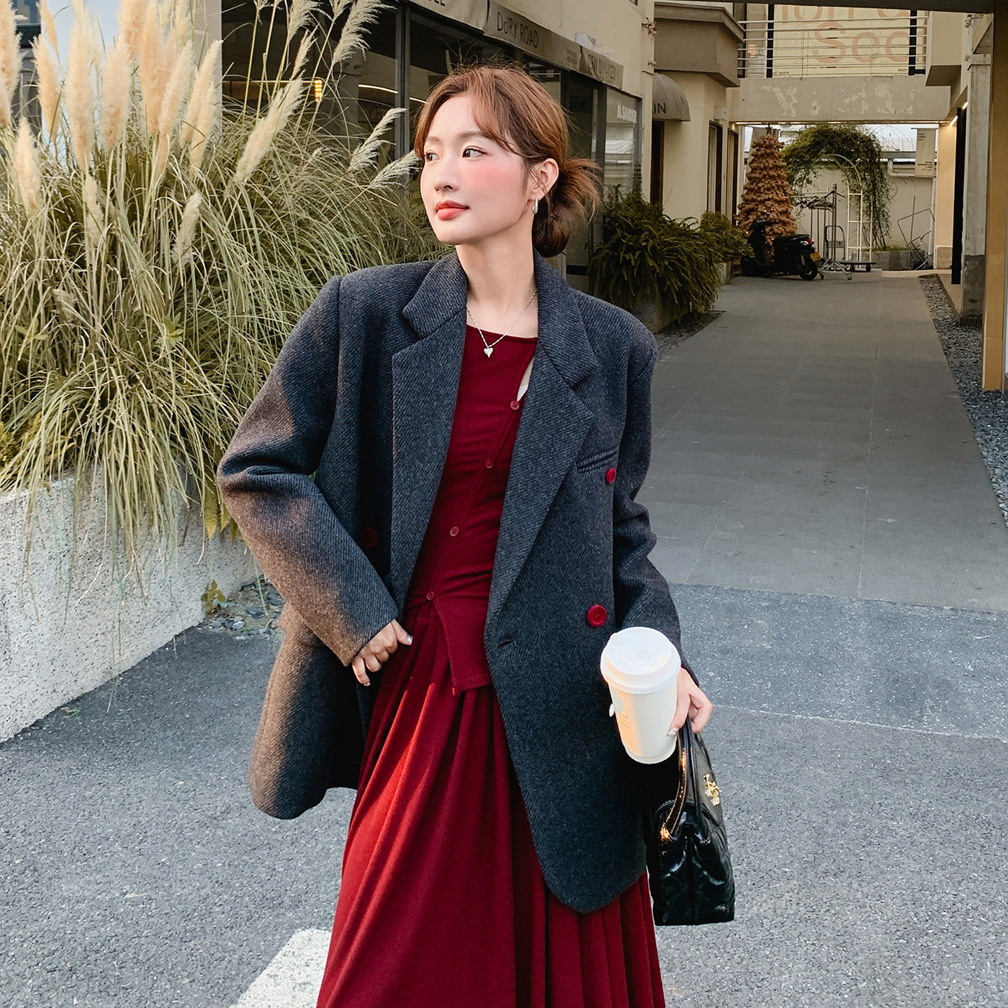，西装毛呢外套2D120-F585-P185-K268（夹棉加厚）,女装西装,2D120