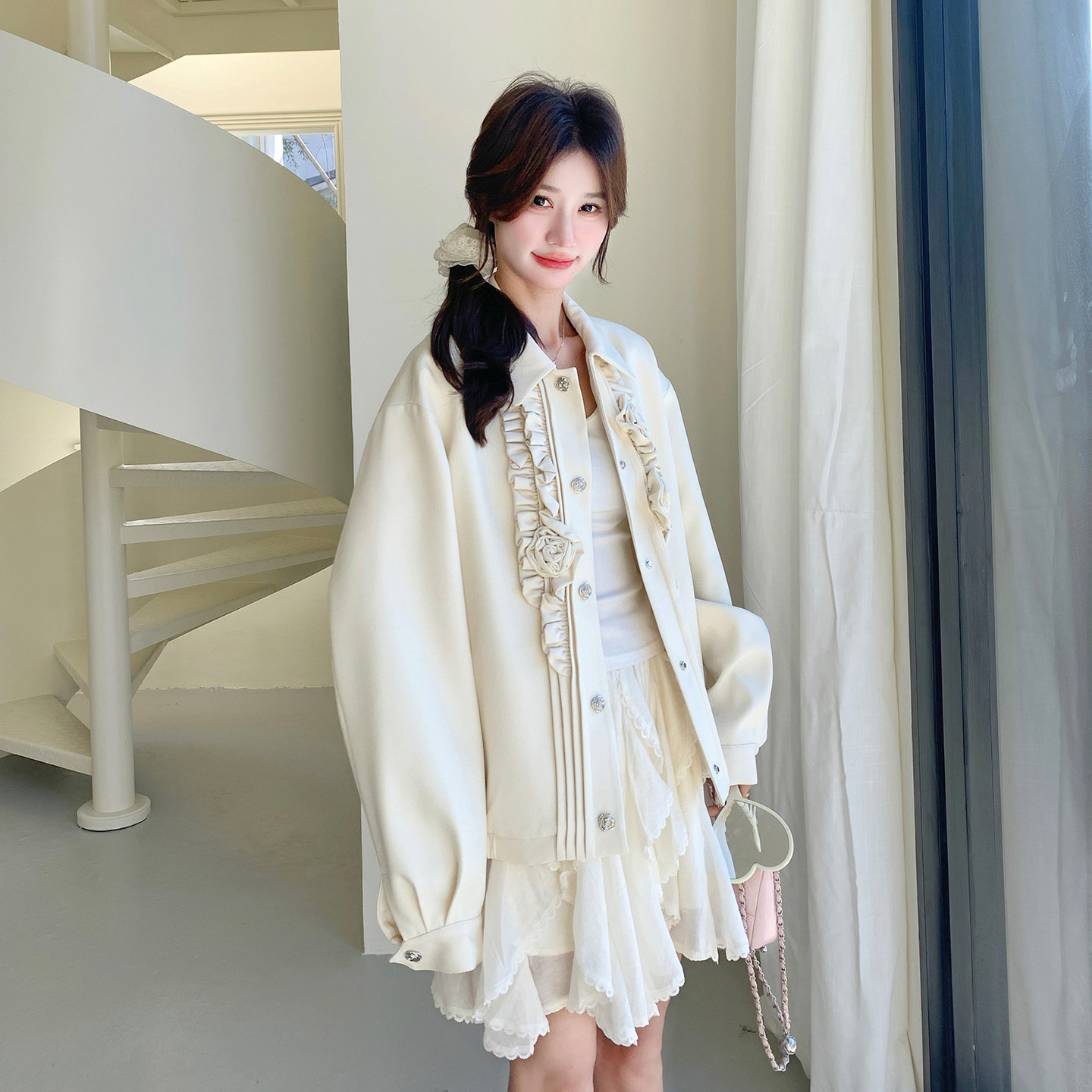 ），韩系设计款短外套2D120-F590-P155-K248（大货已出,女装短外套,2D120