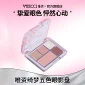 唯资绮梦五色眼影盘初学者爆闪彩妆珠光闪粉大地色新手官方旗舰ZB