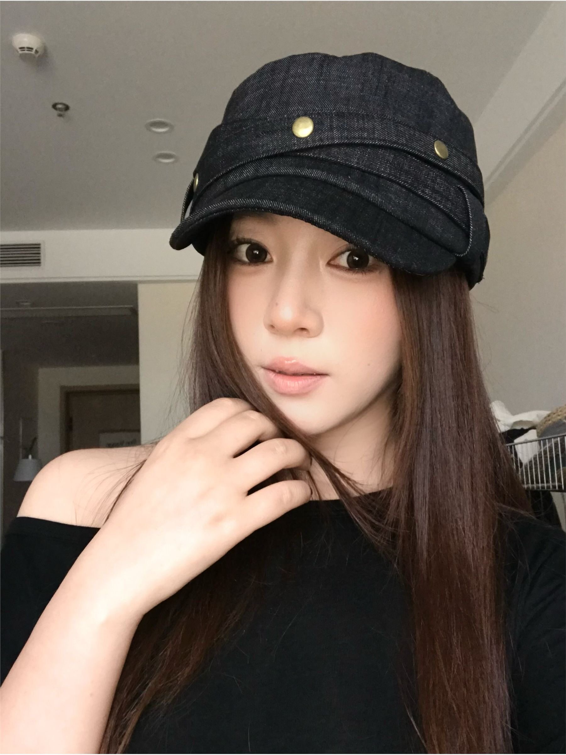 -3 POINT%--3 POINT%-复古英伦风报童帽女高级感麂皮绒八角帽