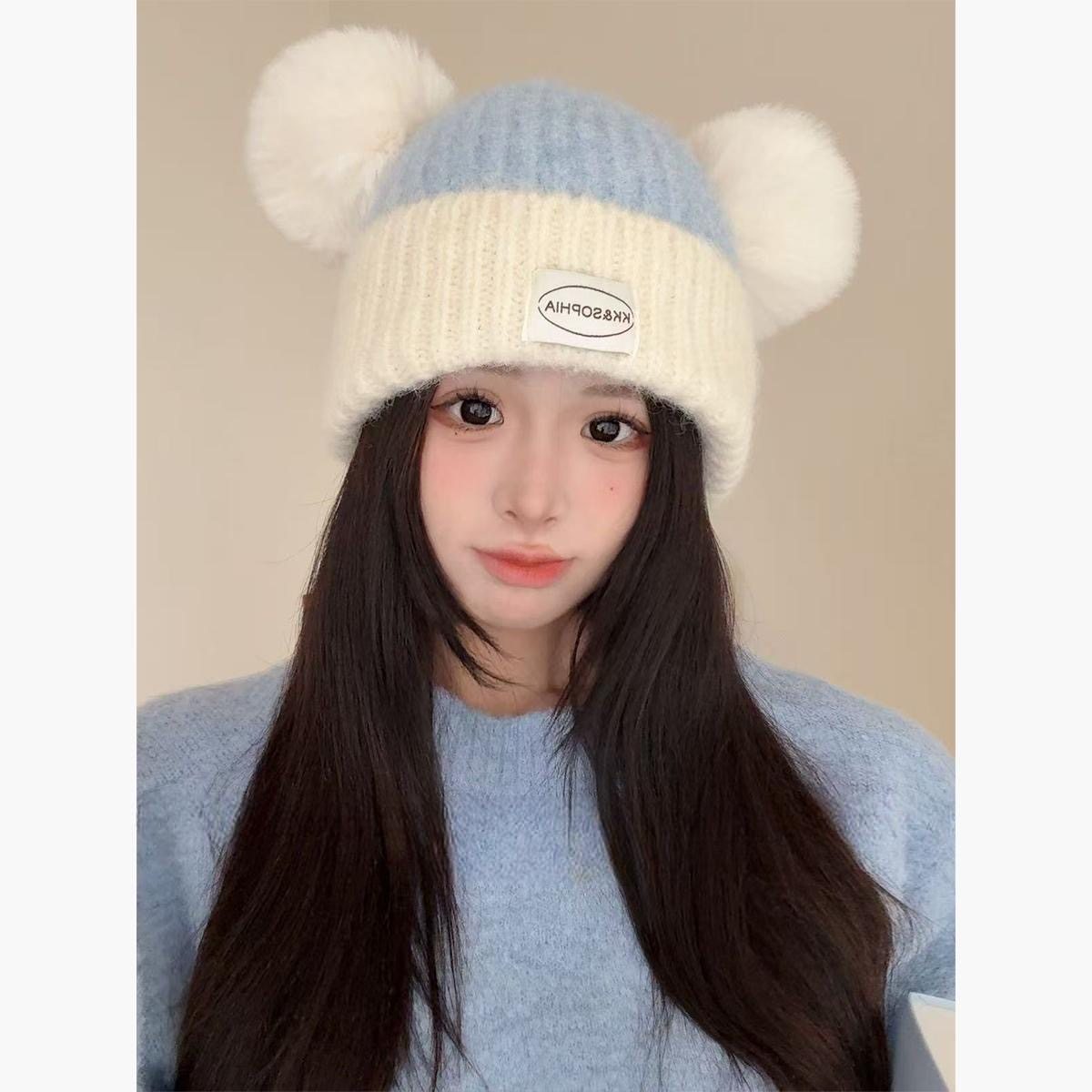 冰岛系列百搭毛球纯色毛绒针织帽子女秋冬季保暖毛线帽,服饰配件/皮带/帽子/围巾,帽子,淘宝优惠券,粉丝福利购,淘宝优惠卷