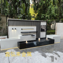 定制庭院现代不锈钢流水景墙别墅花园背景墙简约水幕墙影壁墙屏风