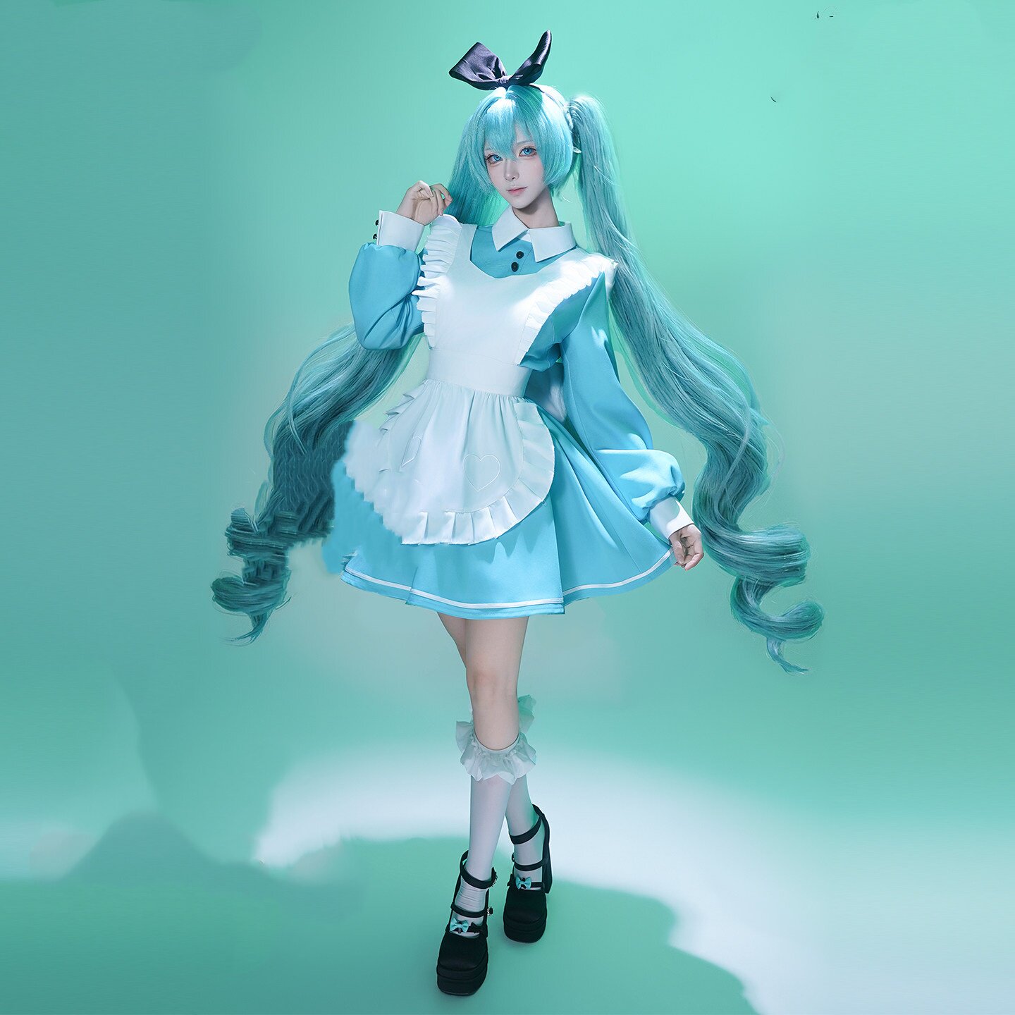 初miku音童话爱丽丝cosplay服装