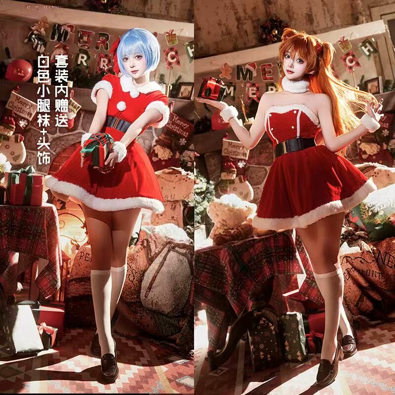 EVA绫波丽明日香圣诞cosplay服装
