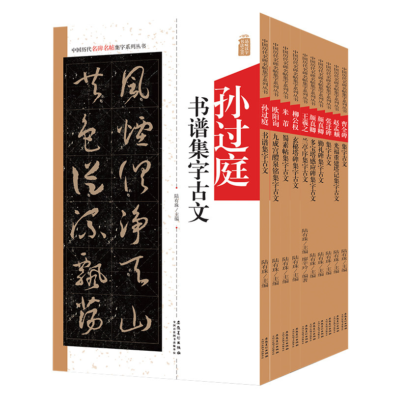 中国历代名碑名帖集字系列丛书集字古文10本 颜真卿多宝塔 曹全碑 柳公权玄秘塔 欧阳询九成宫 颜真卿勤礼碑 王羲之兰亭序 张迁碑
