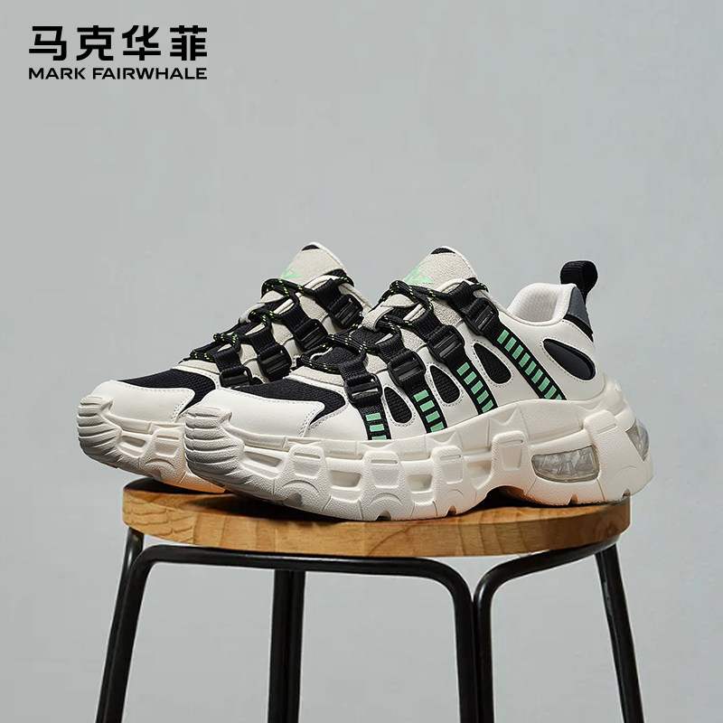 马克华菲老爹鞋男秋季新款男士运动休闲鞋增高男鞋子气垫减震潮鞋