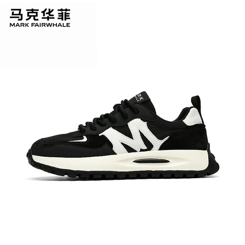 马克华菲透气休闲运动厚底阿甘鞋