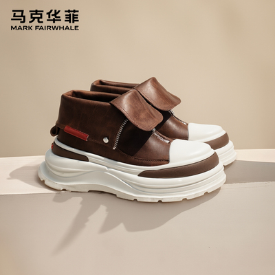 马克华菲高帮鞋男2025新款马丁靴