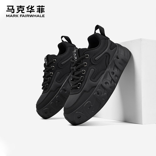 马克华菲增高休闲板鞋耐磨