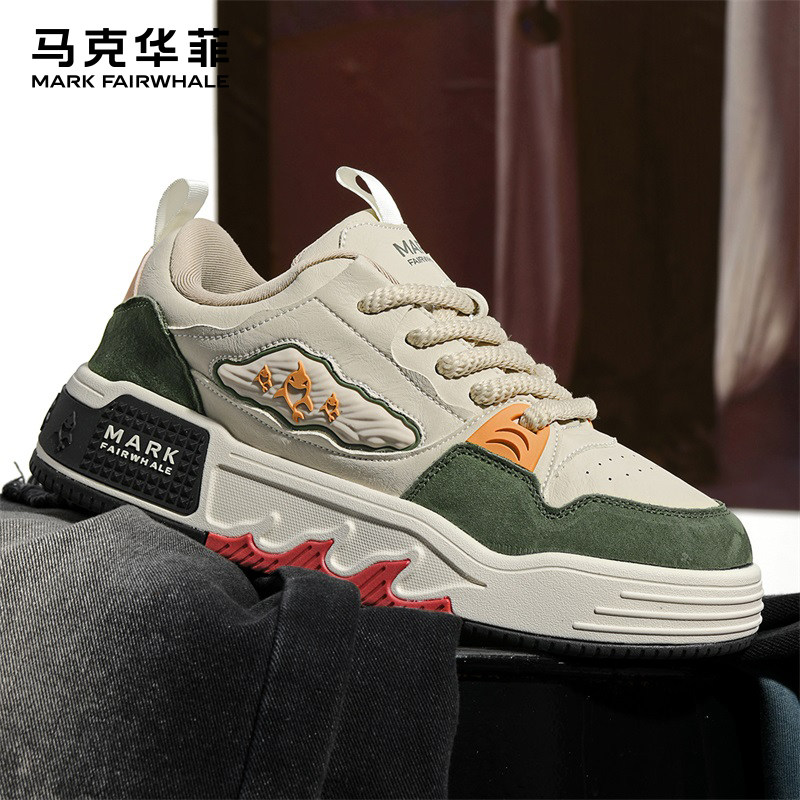 马克华菲男鞋2025夏季新款男士增高潮流板鞋鞋子男时尚运动休闲鞋