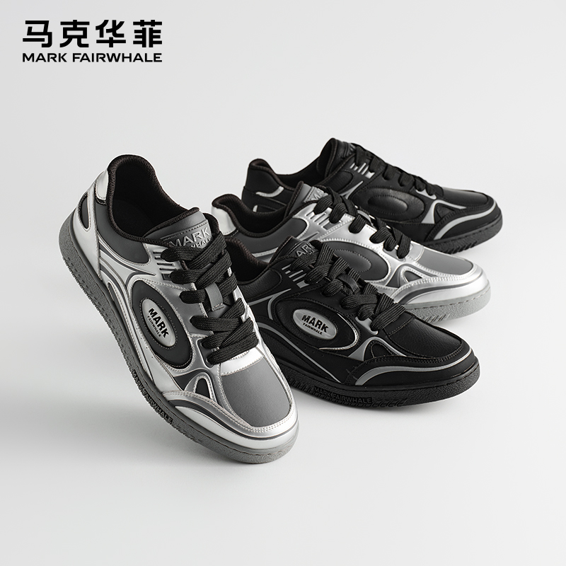 马克华菲2025新款厚底增高德训鞋