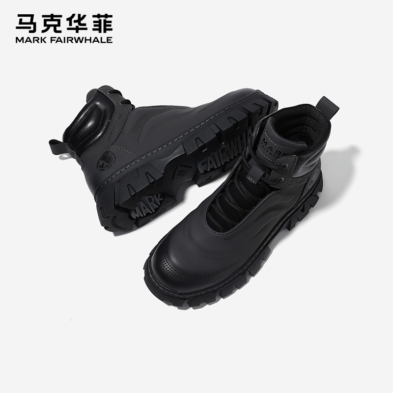 马克华菲英伦百搭户外马丁靴男靴