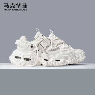 马克华菲老爹鞋男款冬季潮厚底增高休闲运动鞋子男士时尚百搭男鞋