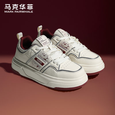 马克华菲男鞋2025新款小白鞋男