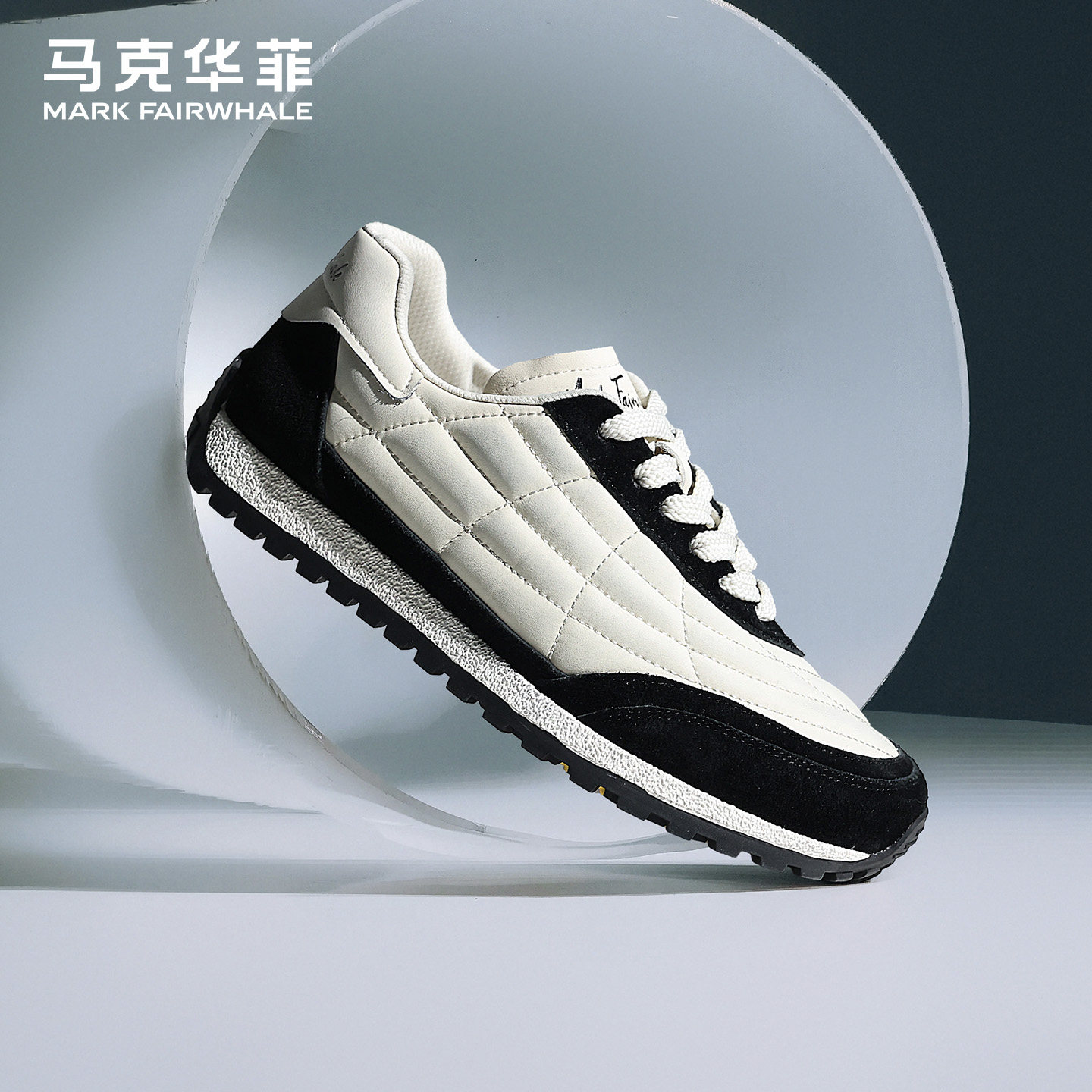 马克华菲男鞋2026秋季新款黑白熊猫鞋潮流时尚运动足球德训鞋板鞋,流行男鞋,时尚休闲鞋,淘宝优惠券,粉丝福利购,淘宝优惠卷