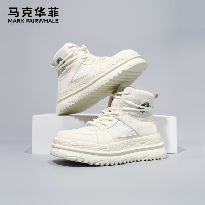 马克华菲秋季2024增高高帮板鞋