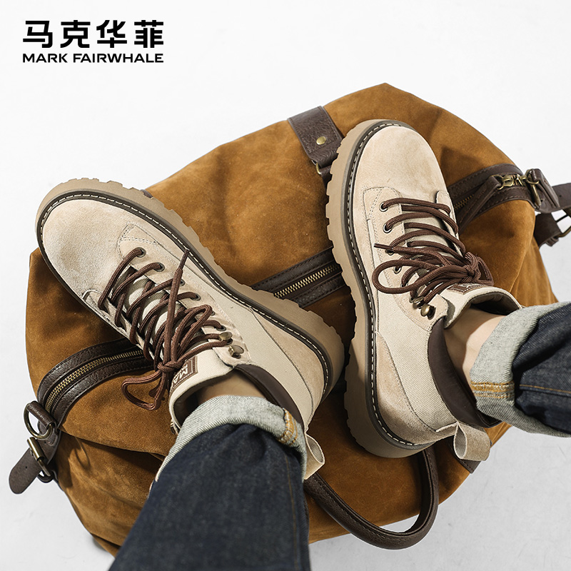 马克华菲英伦风踢不烂英伦马丁靴