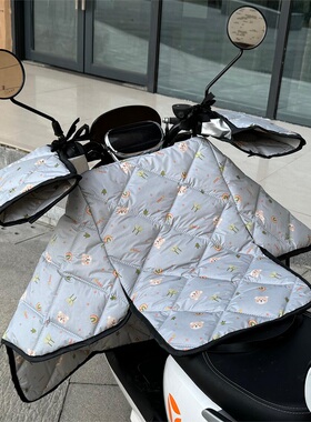 电动摩托车挡风被春秋防寒分体中厚电瓶车夏季双面防雨水四季通用