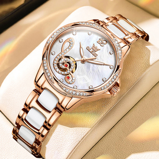 瑞士新款 牌名女士手表女机械表全自动轻奢小众女简约气质防水 正品