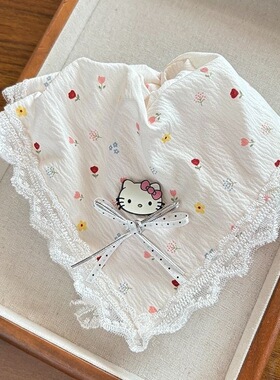 HelloKitty蝴蝶结方形发圈甜美